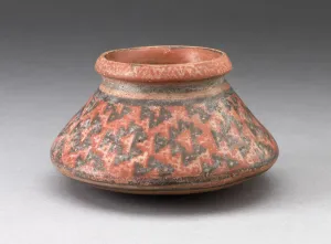 Miniature Jar with Textile Pattern or Abstract Fish Motifs, A. D. 1450 / 1532