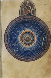 Sphere Collection: Miniature from the L Image du Monde by Gossuin de Metz, 13th century. Creator: Anonymous