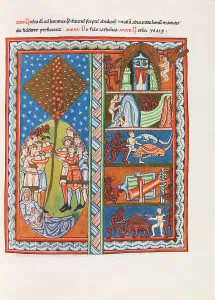 Saint Hildegard Prints: Miniature from Liber Scivias by Hildegard of Bingen, ca 1155. Creator: Anonymous
