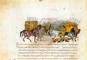 Skylitzes Matritensis Prints: Miniature from the Madrid Skylitzes, 11th-12th century. Artist: Anonymous
