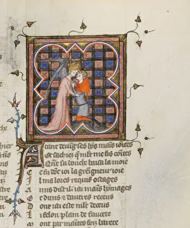 Miniature from a manuscript of the Roman de la Rose by Guillaume de Lorris and Jean de Meun, 1353. Artist: Master of the Rose novels (active Second Half of 14th cen. )