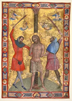 Miniature from a Mariegola: The Flagellation, c. 1350-1375. Creator: Lorenzo Veneziano (Italian)