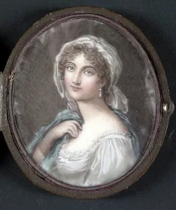 Blue Eyes Prints: Miniature Painting, 1800s. Creator: Unknown