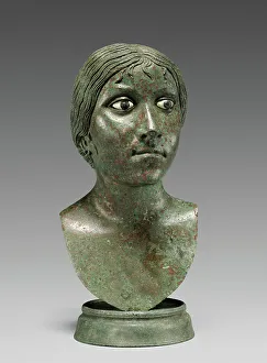 Miniature Portrait Bust of a Woman, 25 B.C.-A.D. 25. Creator: Unknown