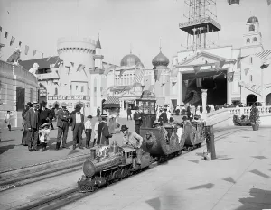 Amusement Park Prints: The Miniature railway, Coney Island, N.Y. c1905. Creator: Unknown