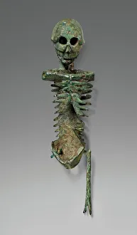 Macabre Prints: Miniature Skeleton, 25 B.C.-A.D. 100. Creator: Unknown