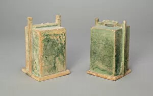 Grave Goods Collection: Miniature Stacked Boxes Simulating Food Containers (Mingqi), Ming dynasty (1368-1644)