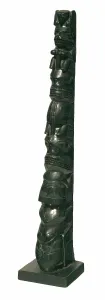 British Colombia Prints: Miniature totem pole, 1880-1910. Creator: Unknown