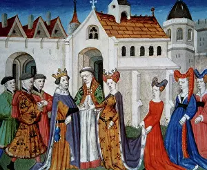 Miniature of Tristan and Iseult, France, 15th century (1992). Creator: Unknown