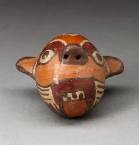 Miniature Vessel in the Form of a Feline Head, 180 B. C. / A. D. 500. Creator: Unknown