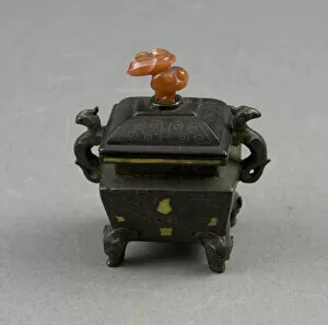 Inlaid Collection: Miniature Vessel, Ming dynasty (1368-1644) or Qing dynasty (1644-1911). Creator: Unknown