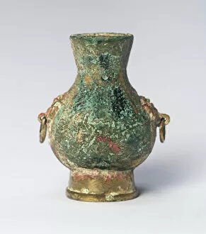 Gilded Collection: Miniature Wine Jar (Hu), Tang dynasty (618-906), 8th century. Creator: Unknown