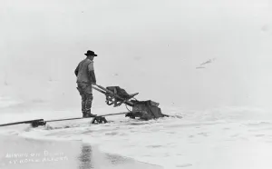 Miners Prints: Mining on beach, between c1900 and c1930. Creator: Unknown