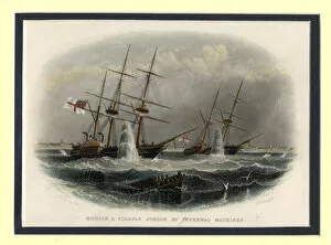 British Fleet Gallery: The mining of the Merlin and Firefly off Kronstadt on 9 June 1855, 1855-1856
