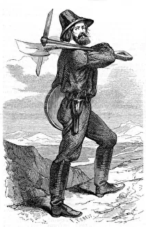 Prospecting Prints: Mining prospector in the Californian gold fields, 1853