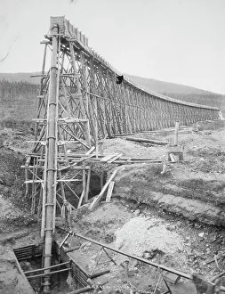 Mining Equipment Prints: Mining structure, between c1900 and c1930. Creator: Unknown