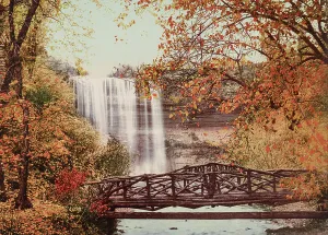 Photochrom Print Prints: Minnehaha Falls, Minneapolis, Minnesota, c1900. Creator: Unknown