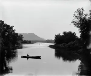 Mill Pond Prints: Minnesota City, evening on the mill pond, between 1880 and 1899. Creator: Unknown