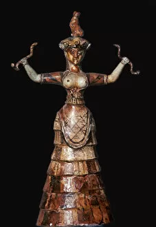 Minoan Gallery: Minoan snake-goddess, 18th century BC