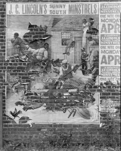 Torn Prints: Minstrel poster, Alabama, 1936. Creator: Walker Evans