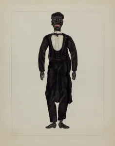 Period Costume Collection: Minstrel Puppet, c. 1937. Creator: Verna Tallman