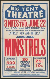 Racist Prints: Minstrels, [193-]. Creator: Unknown