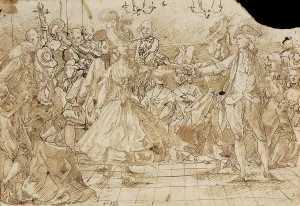 Choreography Collection: Minuet, c. 1780. Artist: Casanovas Torrents, Antonio (1752-1796)
