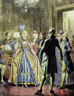 Minuet dance, France, 18th century. Creator: Unknown