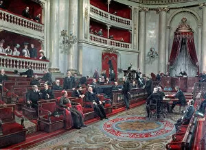 Images Dated 21st December 2014: The minutes of the previous, Senate Chamber in 1906