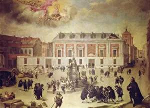 Images Dated 4th April 2013: Miracle of Our Lady of Atocha in the construction of the Casa de la Villa, 1656