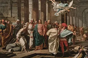 Wonderworker Prints: The Miracle at the Pool of Bethesda, 1761. Creator: Ferrari, Pietro Melchiorre (1735-1787)