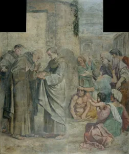 Herrera Chapel Prints: Miracle of the Roses, 1604-1607. Artist: Carracci, Annibale (1560-1609)