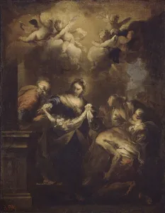 Castello Prints: The Miracle of the Roses, 1650s. Artist: Castello, Valerio (1624-1659)