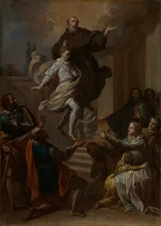 Friar Gallery: A Miracle of Saint Joseph of Cupertino (1603-1663), 1750. Creator: Placido Costanzi