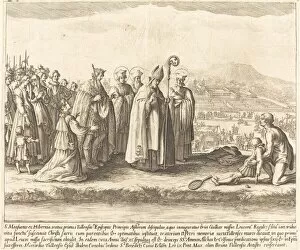 Curing Gallery: The Miracle of Saint Mansuy. Creator: Jacques Callot