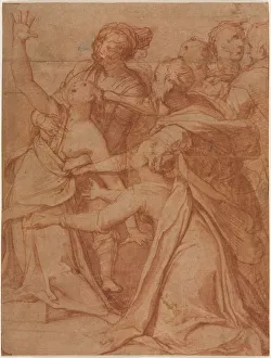 Taddeo Zuccaro Prints: A Miracle of Saint Philip Benizzi: The Healing of a Demoniac Woman, c. 1557. Creator