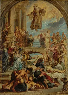 Ascending Prints: The Miracles of Saint Francis of Paola, about 1627-1628. Creator: Peter Paul Rubens