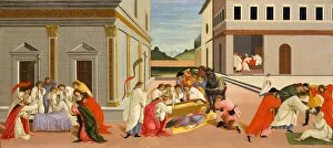 Alessandro Filipepi Collection: Three Miracles of Saint Zenobius, ca. 1500. Creator: Sandro Botticelli