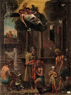 Healing Prints: A miraculous cure described in the New Testament. Creator: Unknown