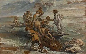 Miracles Of Jesus Prints: The Miraculous Draught of Fishes, 1618-1619. Artist: Rubens, Pieter Paul (1577-1640)