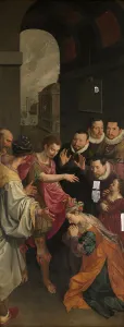 Miraculous Healing of Zoe, 1575. Creator: Ambrosius Francken I