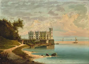 Miramare Castle at Trieste, 1868. Creator: Jankowski, Johann Wilhelm (1825-1870)