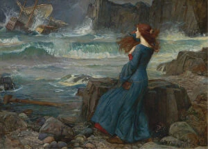 Tempest Gallery: Miranda. The Tempest, 1916. Artist: Waterhouse, John William (1849-1917)