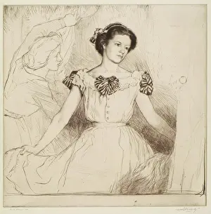 Arrive Prints: The Mirror, 1912. Creator: William Strang