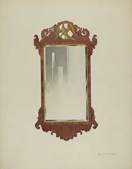 Blewett Wellington Prints: Mirror, c. 1937. Creator: Wellington Blewett