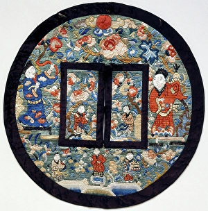 Garment Prints: Mirror Case, 1875-1900. Creator: Unknown