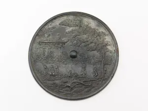 Mirror Back Prints: Mirror with dragon, cassia tree, and pavilion design, Goryeo period, 11th-12th century