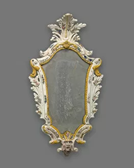 Commedia Dellarte Gallery: Mirror: Female Harlequin, Italy, 1740 / 60. Creator: Unknown