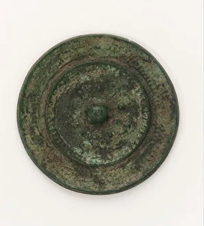 Mirror Back Prints: Mirror, Kofun (Tumulus) period, ca. 5th century. Creator: Unknown
