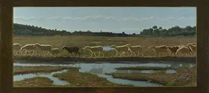 Mirror of life. And what the first did, the others also do. (Lo specchio della vita... 1895-1898. Creator: Pellizza da Volpedo, Giuseppe (1868-1907)
